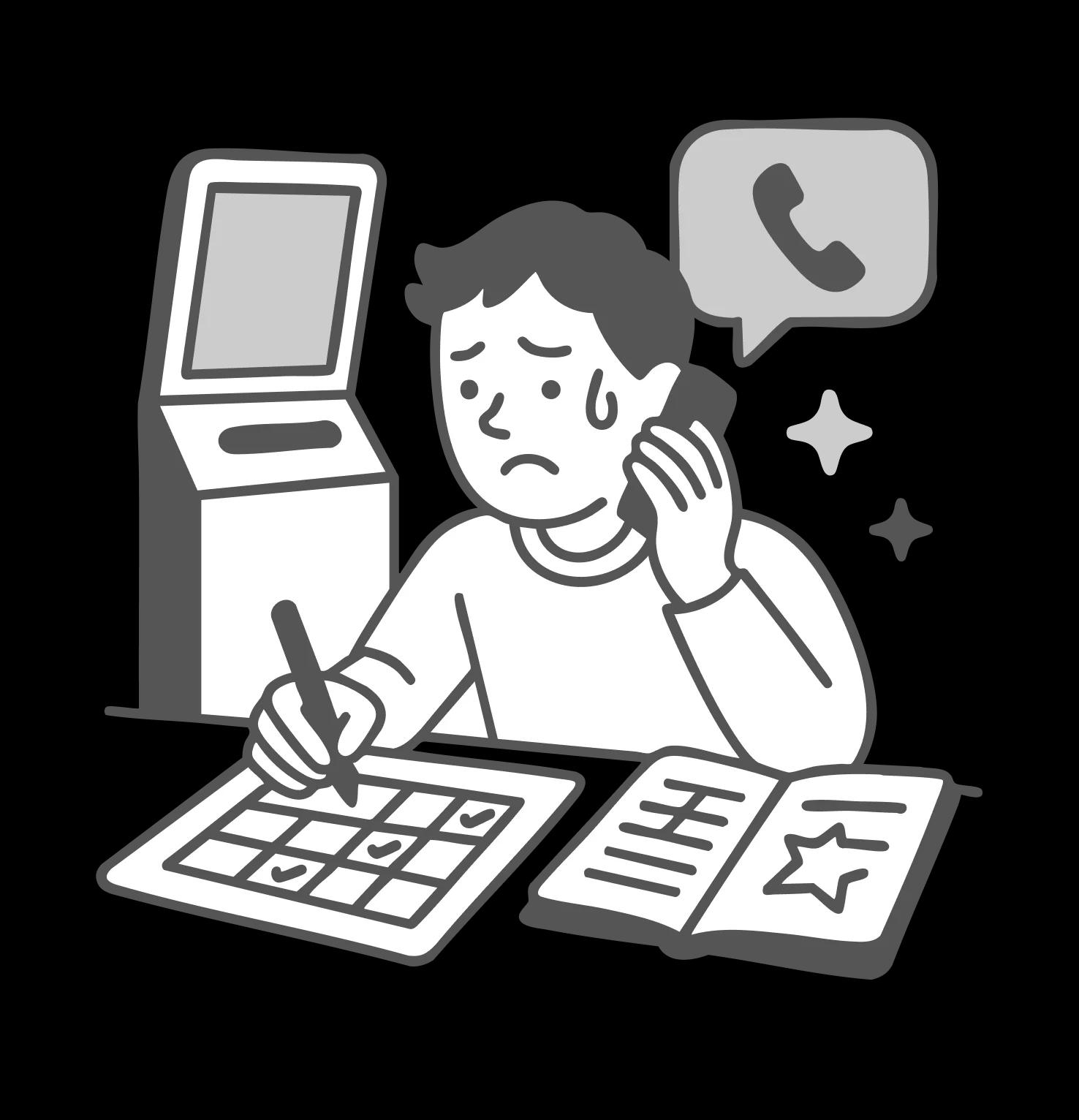 관리형 독서실 도입 전 문제점 - 번거로운 출결 알림과 수납 독촉